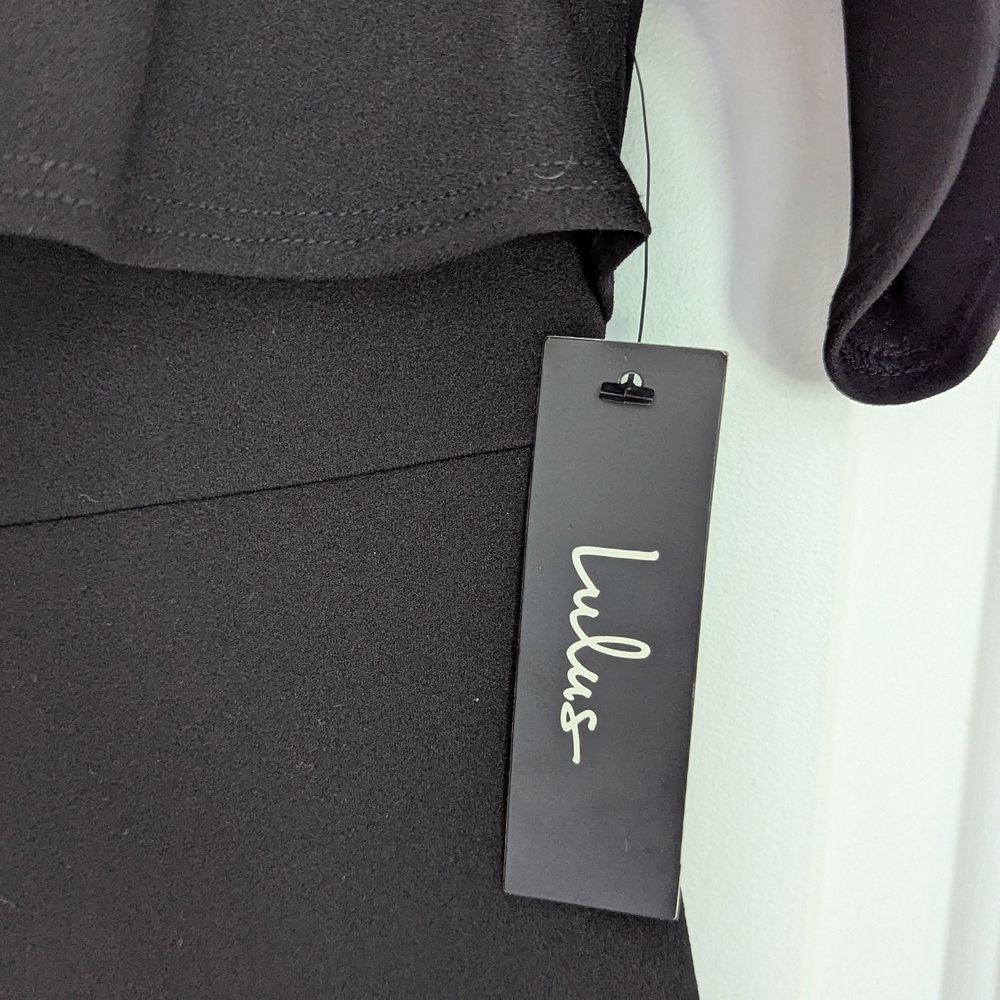 Lulu's Black One-Shoulder Ruffled Mini Dress - Picture 5 of 7